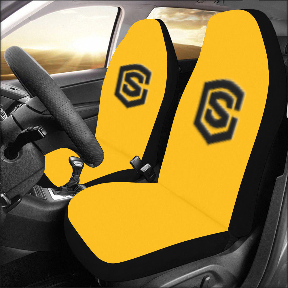 Orange Car Seat Covers Black Logo Car Seat Covers (Set of 2)