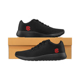 BLACK KID SNEAKER WITH RED LOGO Kid's Sneakers (Little Kid / Big Kid) (Model020)