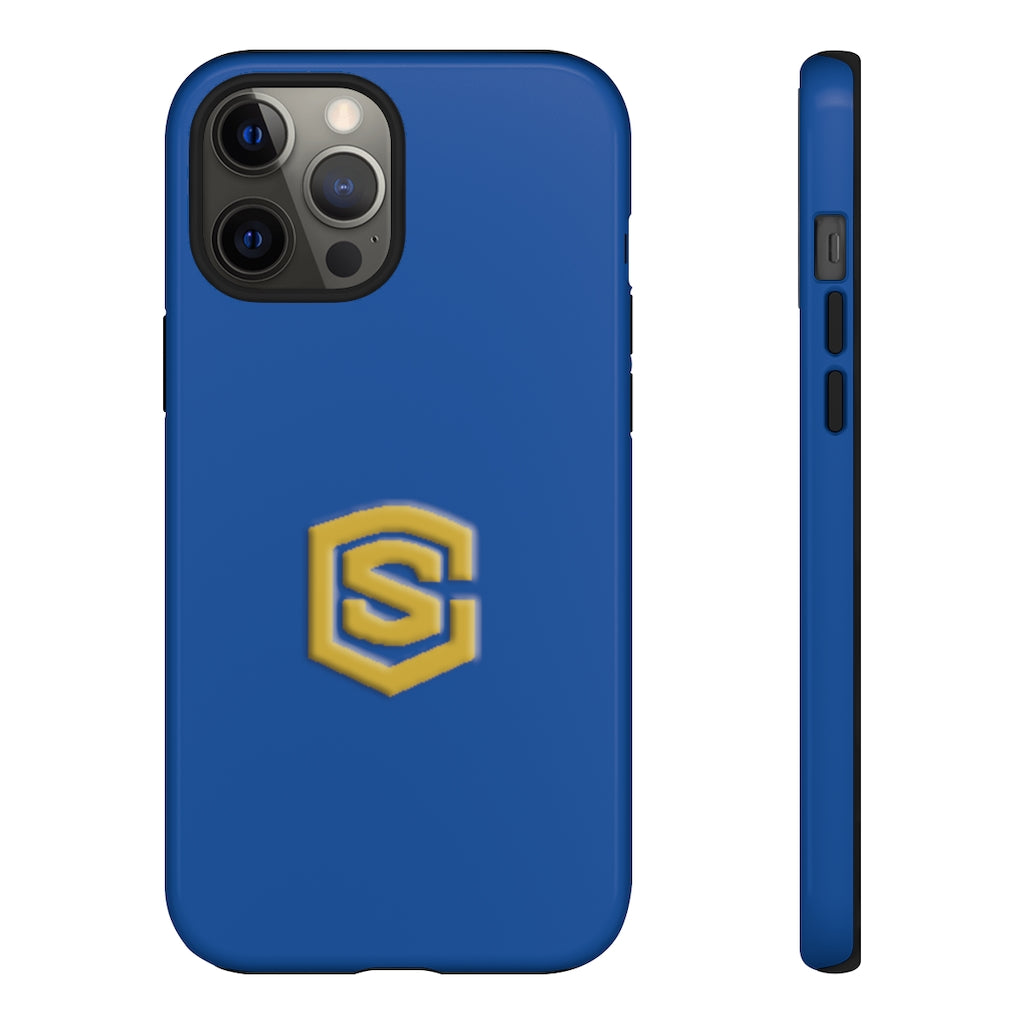 Blue Tough Cases Gold Logo