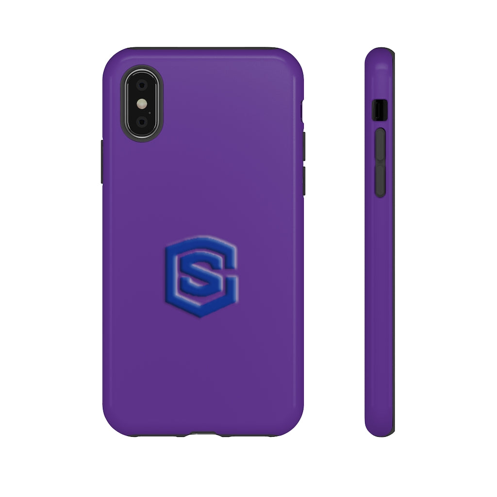 Purple Tough Cases Blue Logo