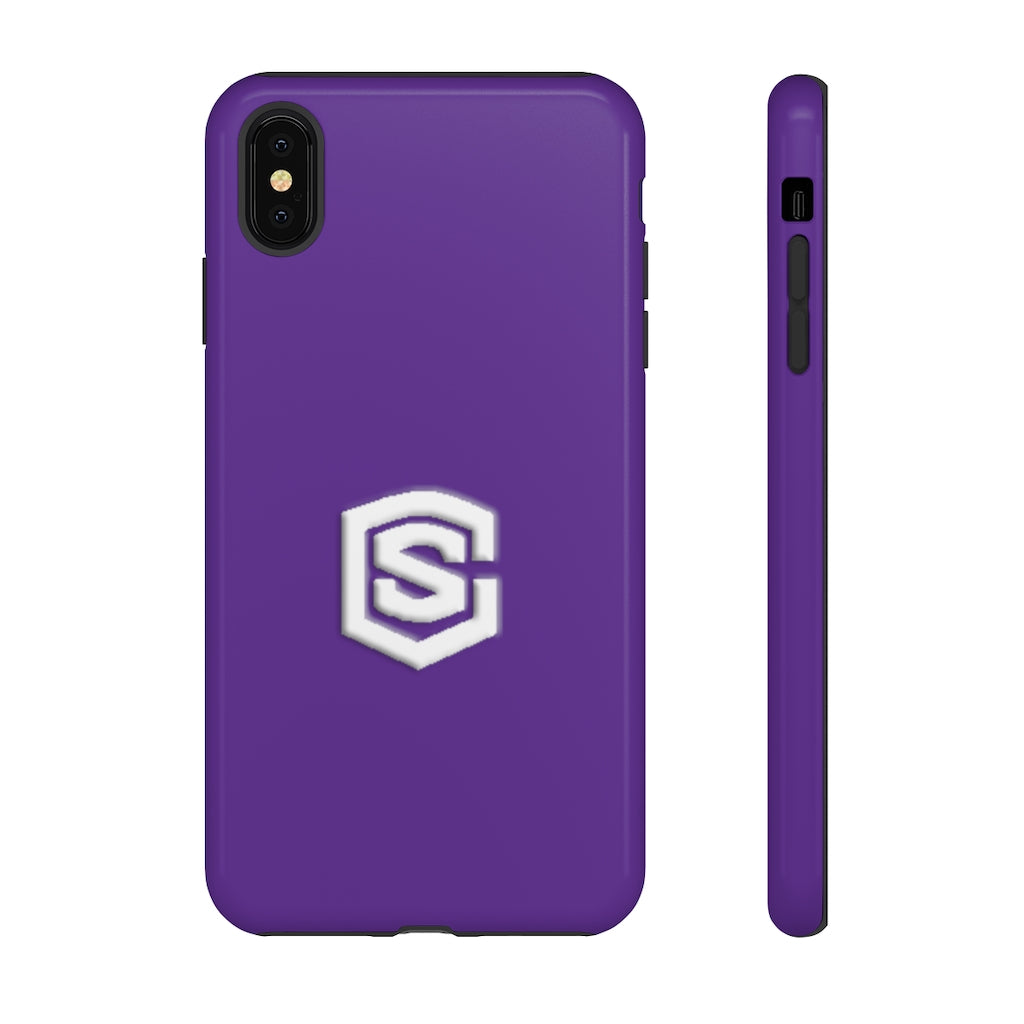 Purple Tough Cases White Logo