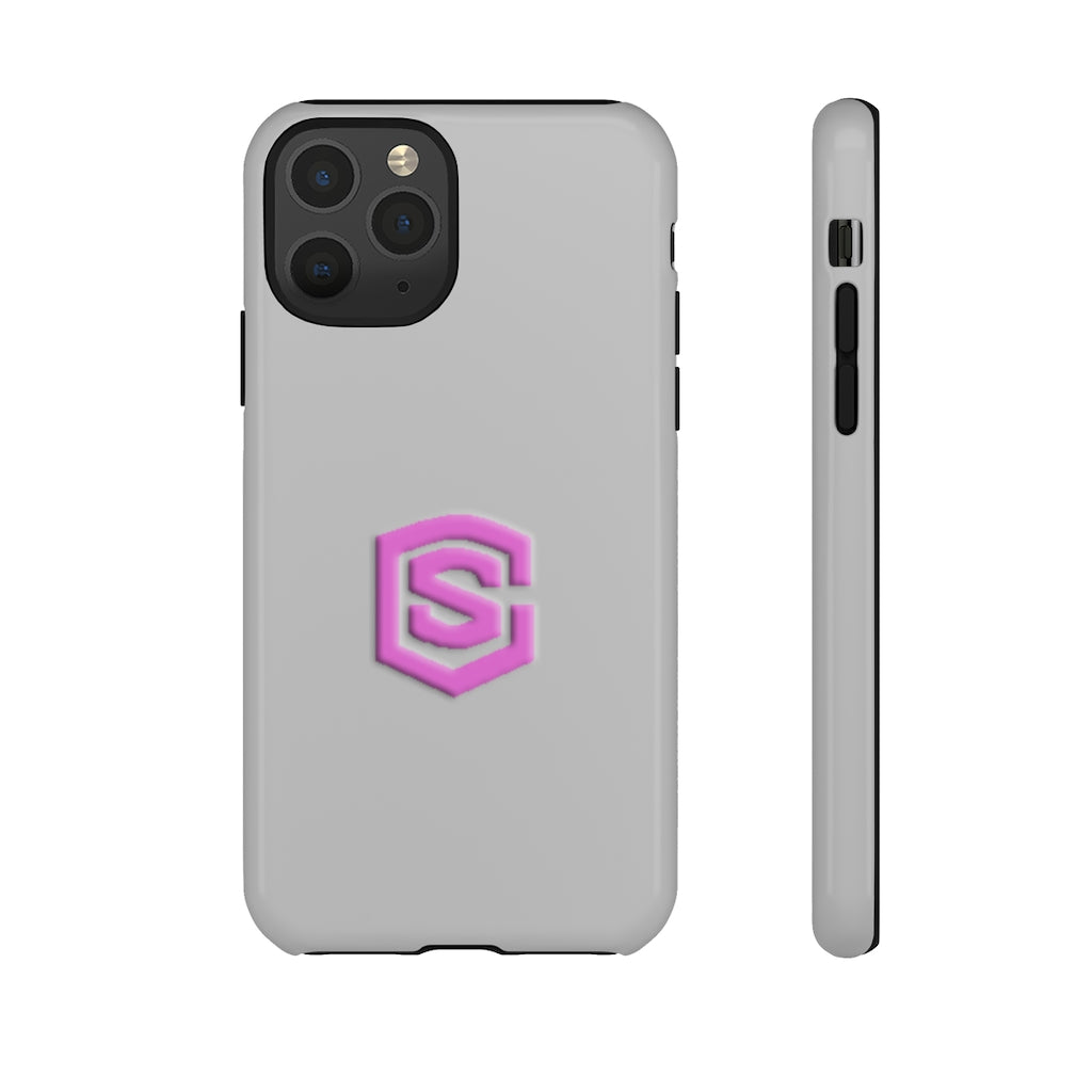 Silver Tough Cases Pink Logo