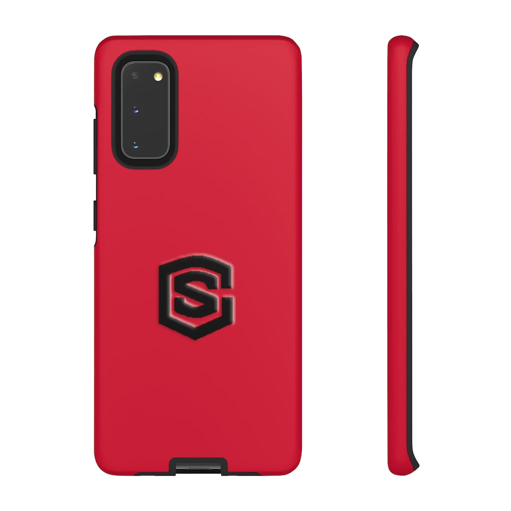 Red Tough Cases Black Logo