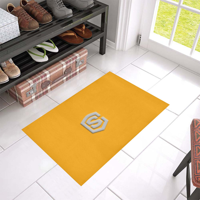 Orange Doormat 24" x 16" (Sponge Material) with Silver Logo Doormat 24" x 16" (Sponge Material)