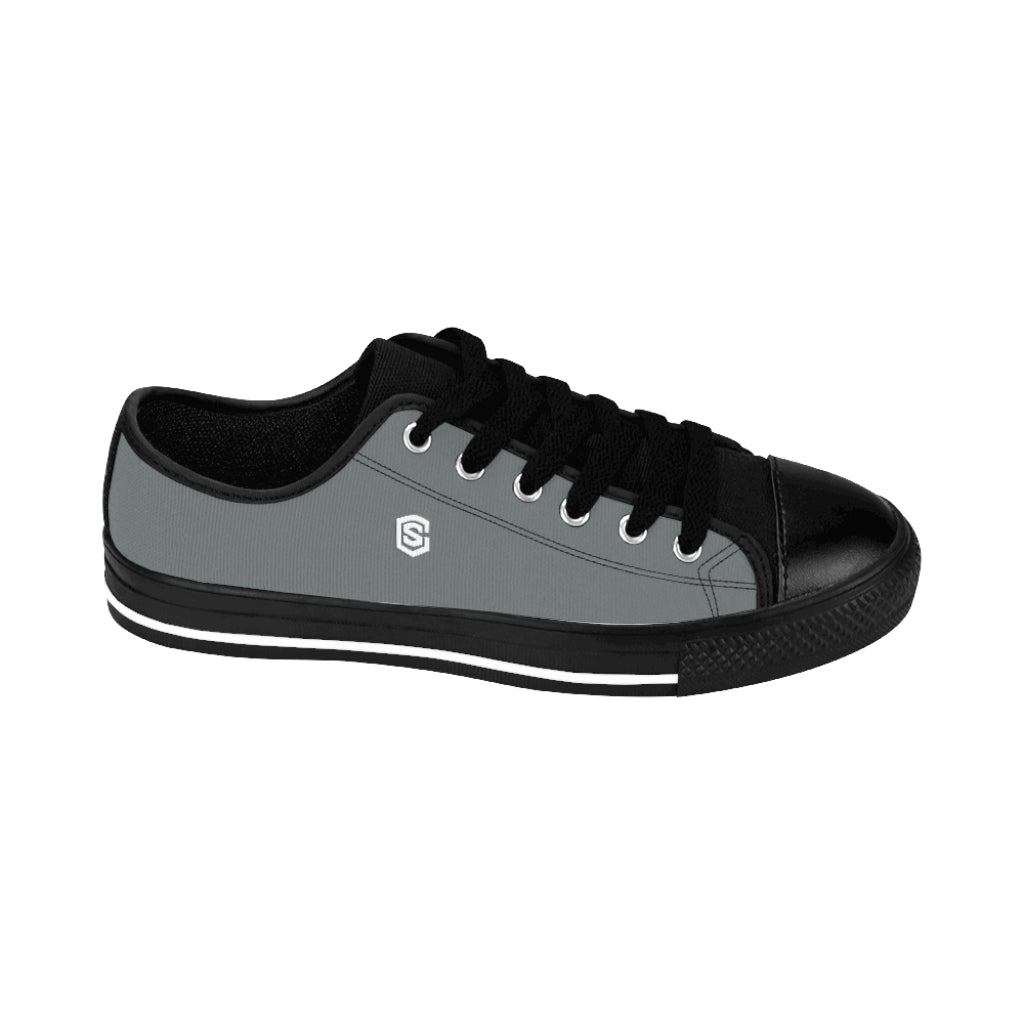 grey Men's Sneakers - white logo