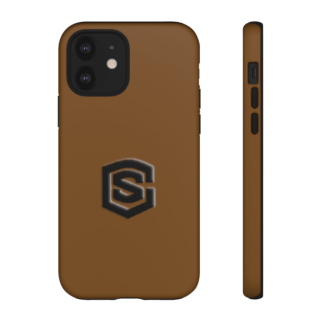 Brown Tough Cases Black Logo