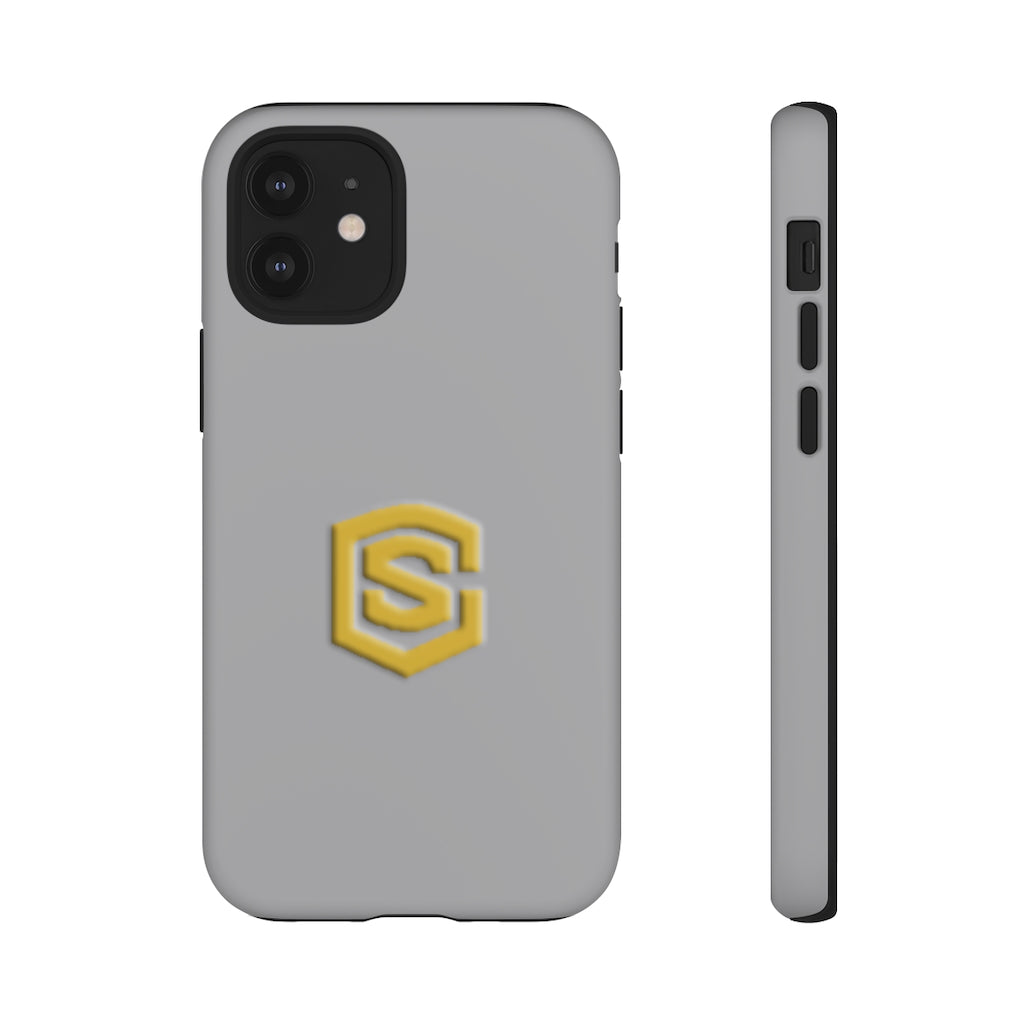 Grey Tough Cases Gold Logo