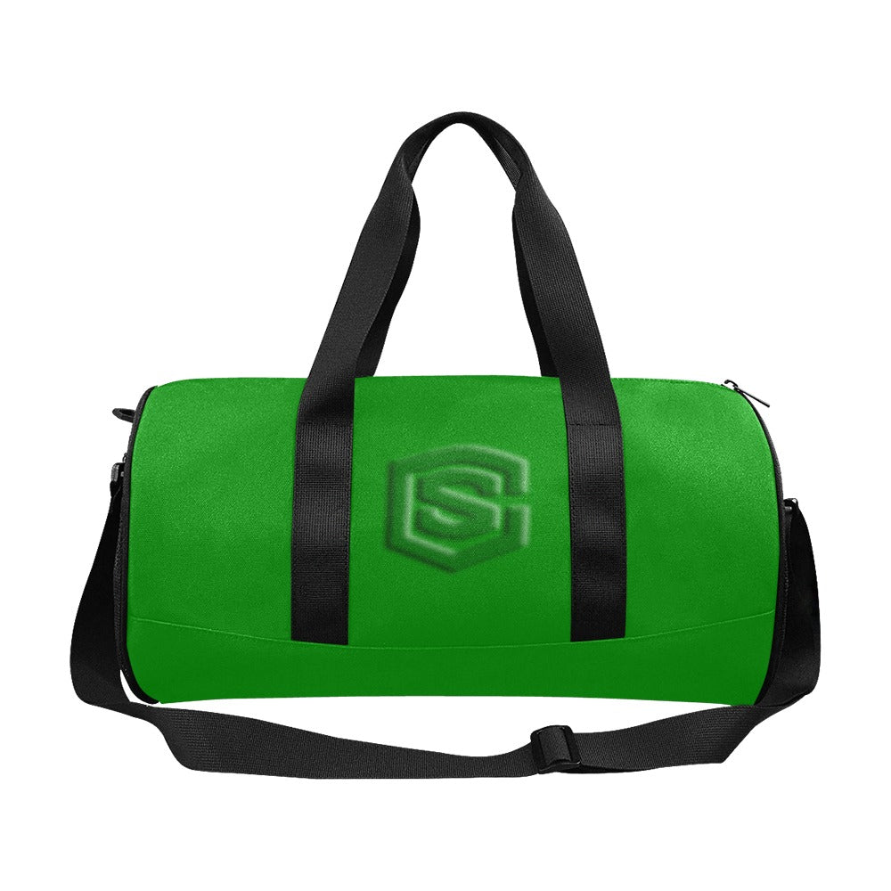 GREEN TRAVEL BAG WITH GREEN LOGO Travel Duffel Bags (Model 1679)