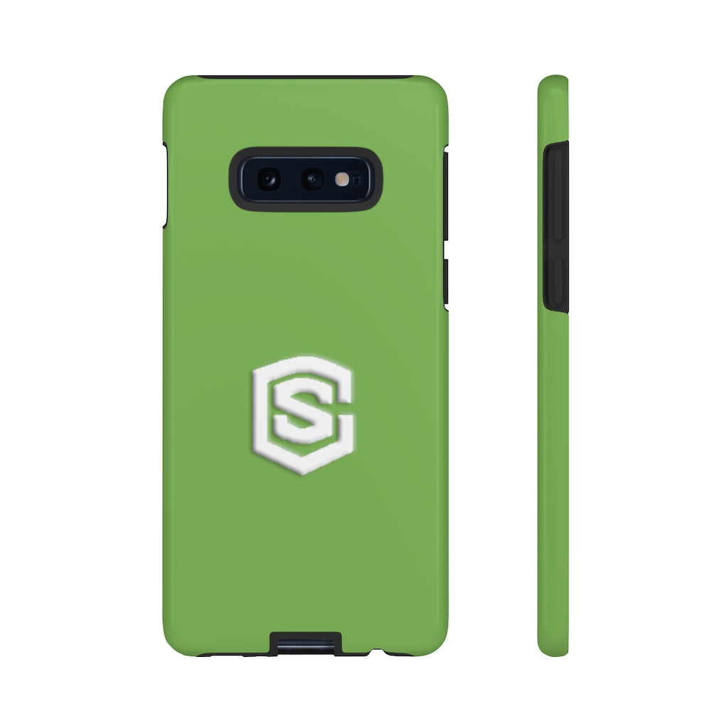 Green Tough Cases White Logo