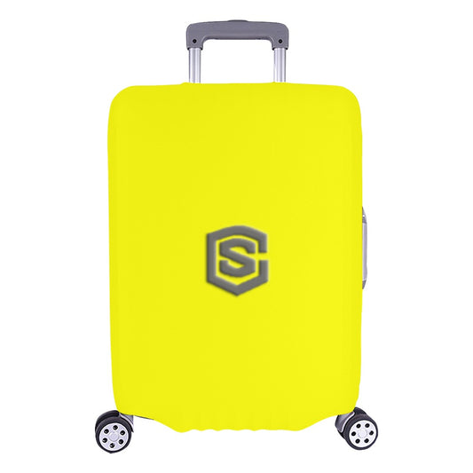 YELLOW LUGGAGE COVER WITH GRAY LOGO Luggage Cover (Large Size) (26"-28")