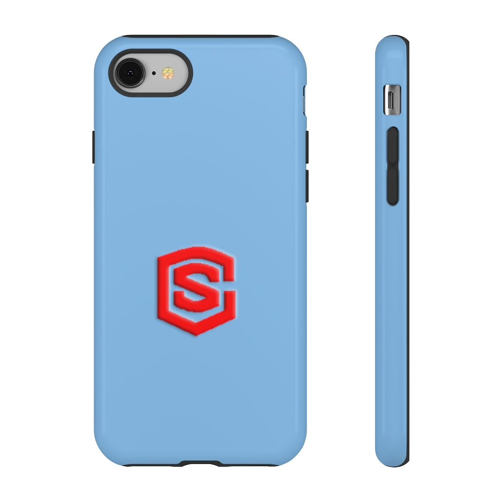 Blue Tough Cases Red Logo