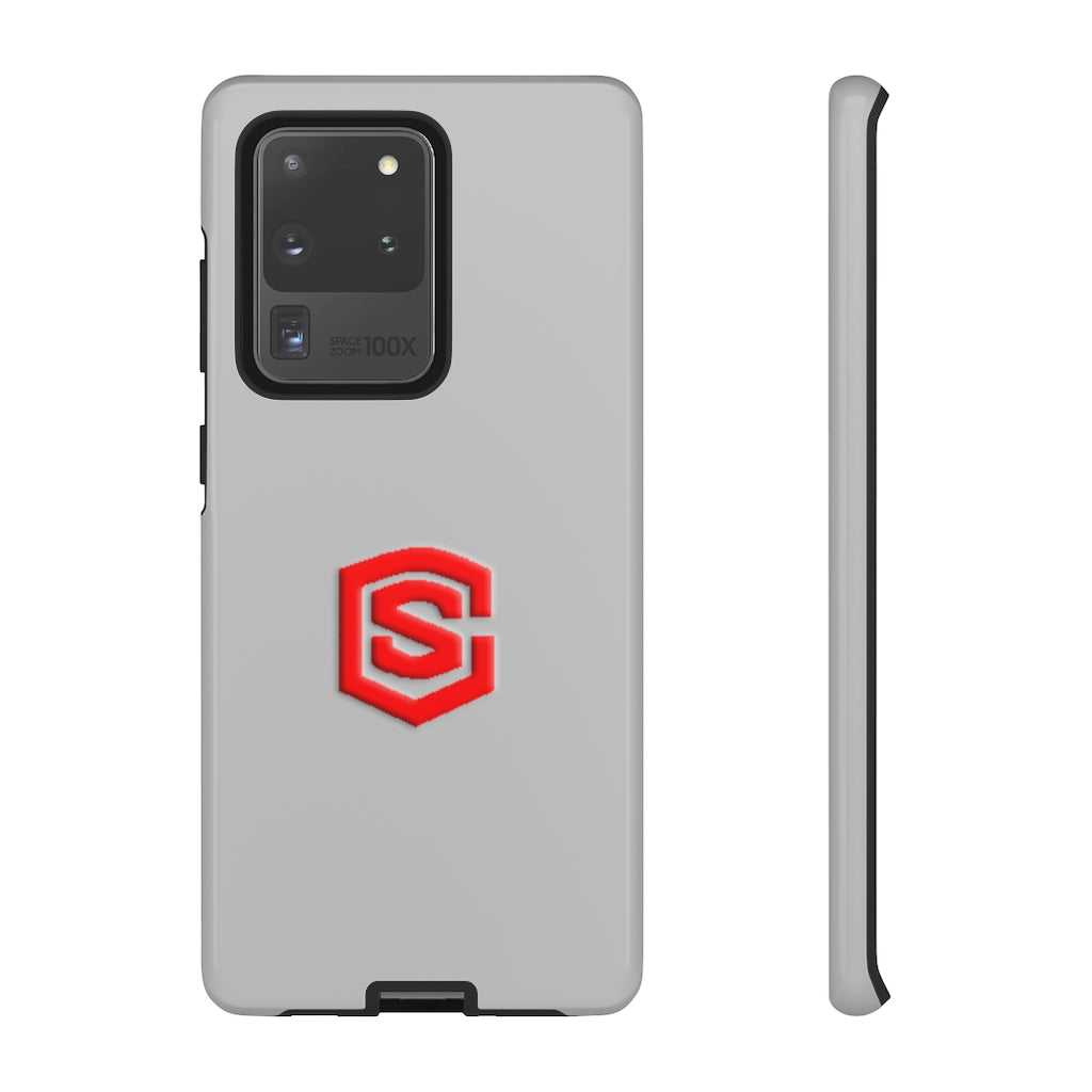 Silver Tough Cases Red Logo