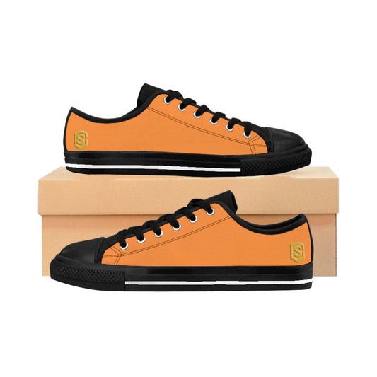 orange Women's Sneakers Gold logo