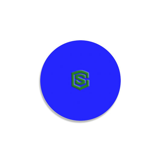 Blue Round Coaster with Green Logo Round Coaster