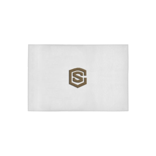 White Doormat 24" x 16" (Sponge Material) with Brown Logo Doormat 24" x 16" (Sponge Material)