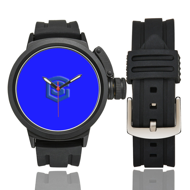 BLUE MEN SPORT WATCH BLUE LOGO Men's Sport Watch (Model 309)