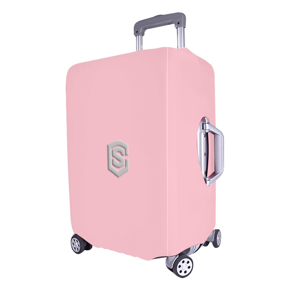 PINK LUGGAGE COVER WITH PINK  LOGO Luggage Cover (Large Size) (26"-28")