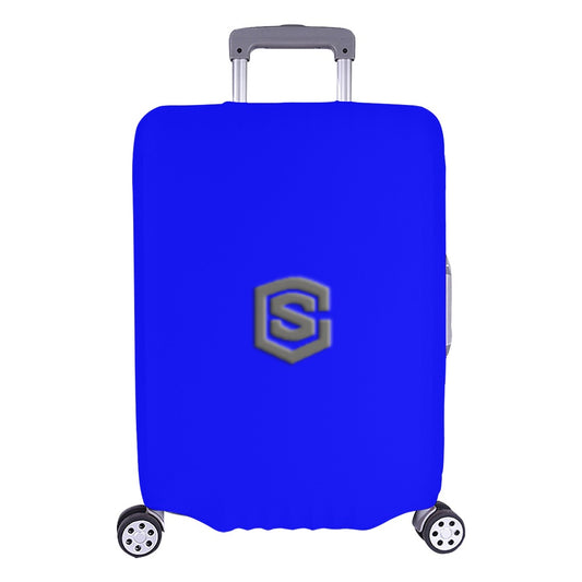 BLUE LUGGAGE COVER WITH GRAY LOGO Luggage Cover (Large Size) (26"-28")