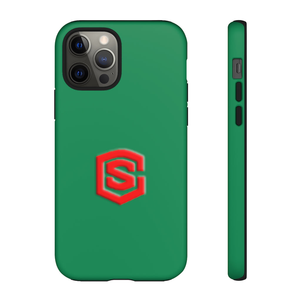 Green Tough Cases Red Logo