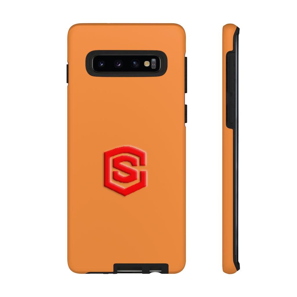 Orange Tough Cases Red Logo