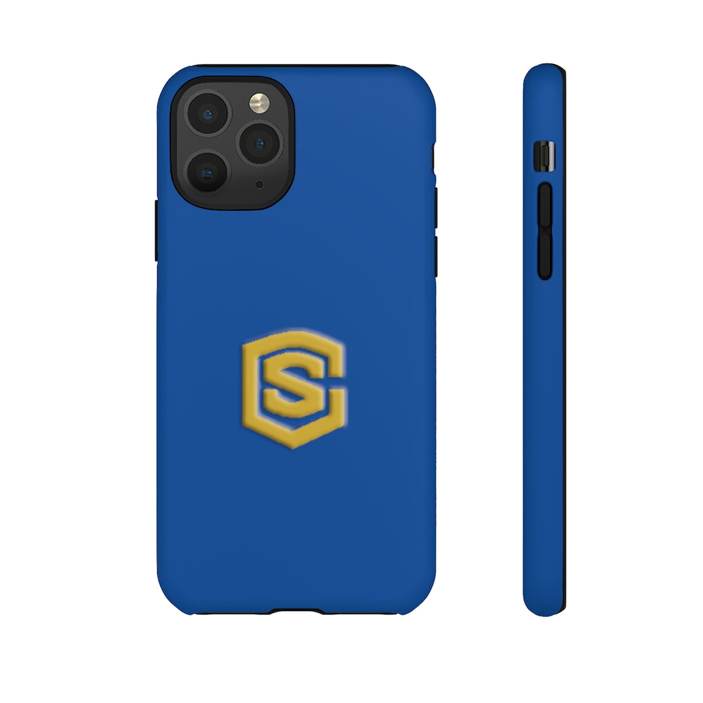 Blue Tough Cases Gold Logo