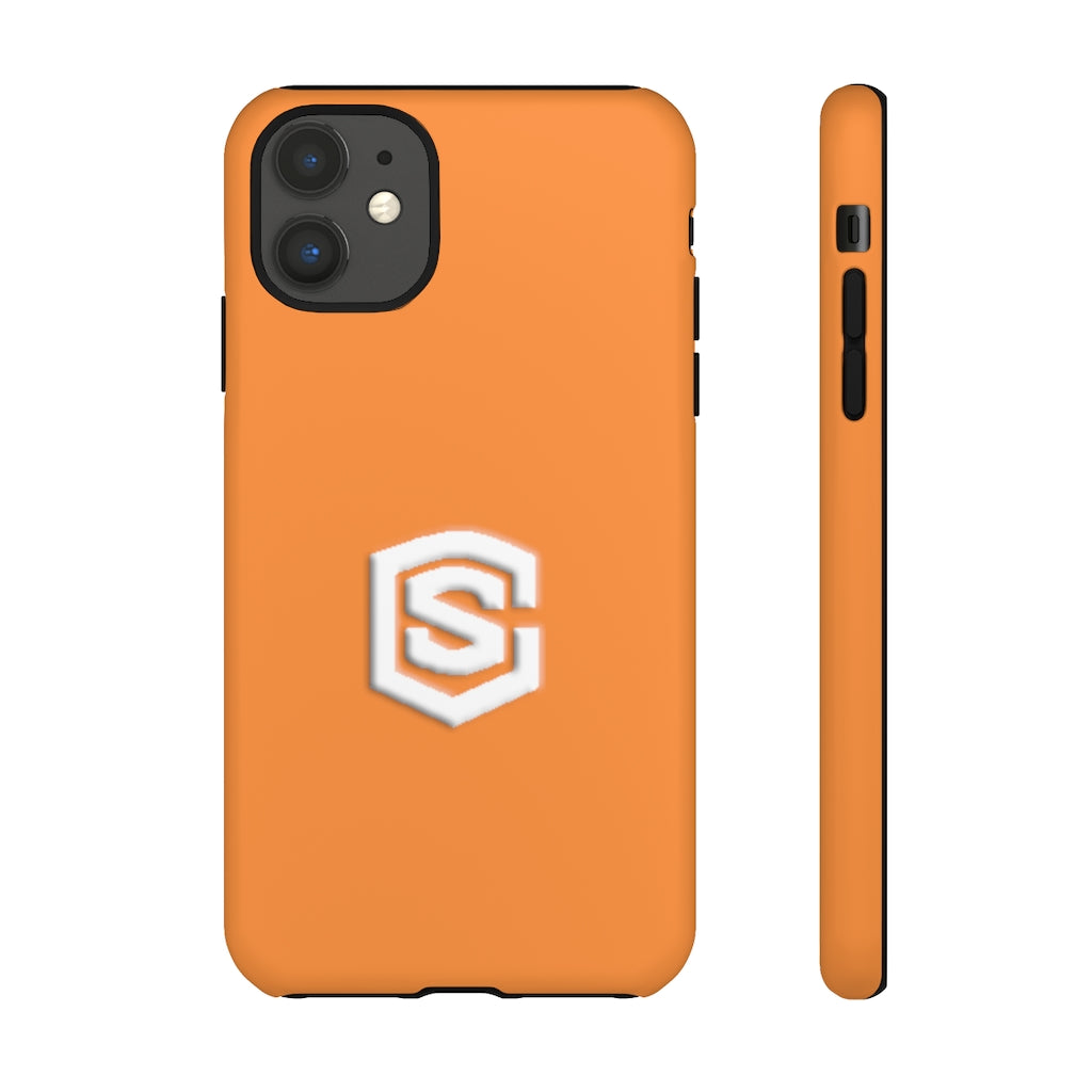 Orange Tough Cases White Logo