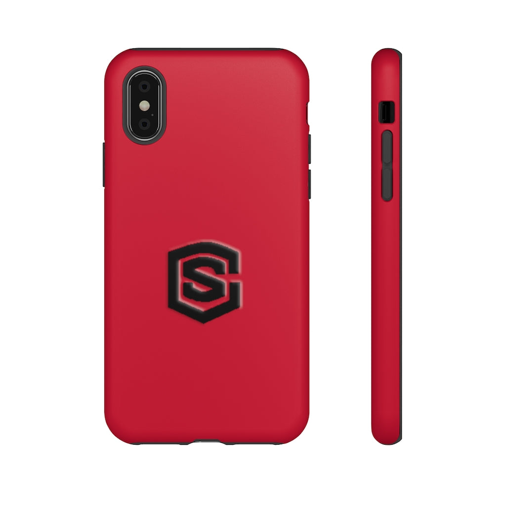 Red Tough Cases Black Logo