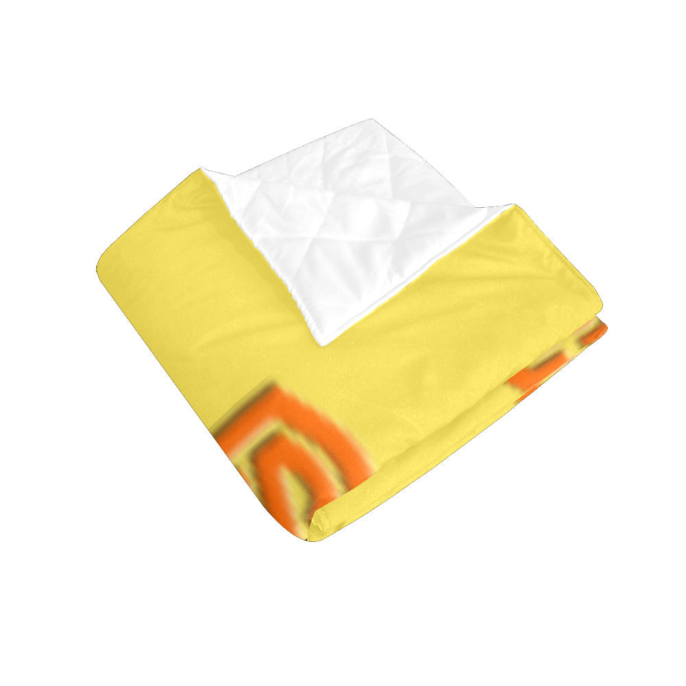 Yellow Custom Quilt Orange Logo Custom Quilt 50" x 60"