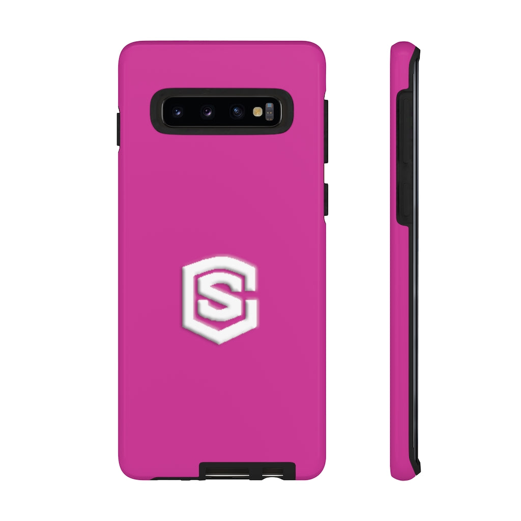 Pink Tough Cases White Logo