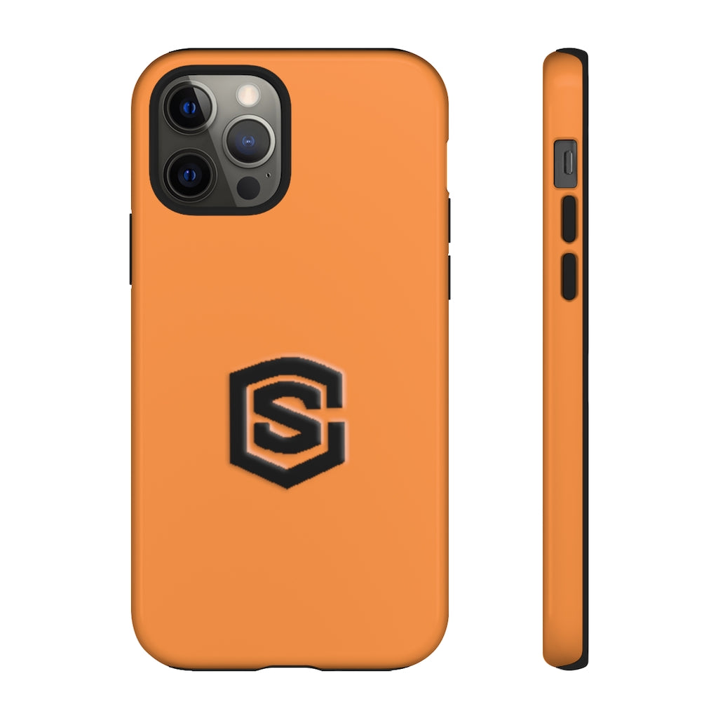 Orange Tough Cases Black Logo