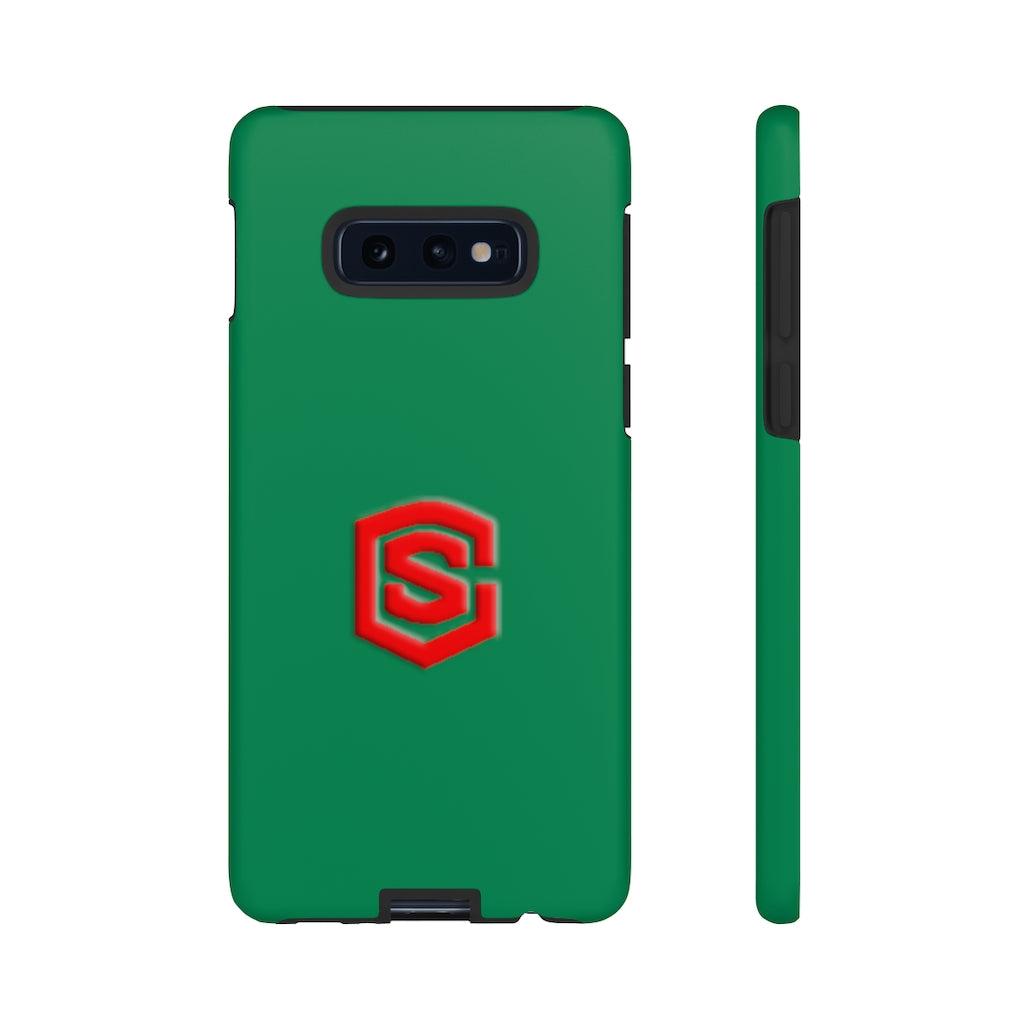Green Tough Cases Red Logo