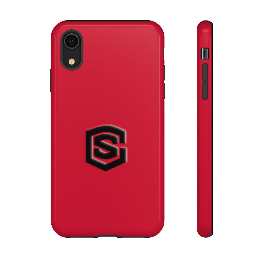 Red Tough Cases Black Logo