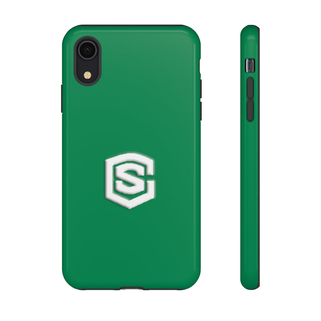 Green Tough Cases White Logo