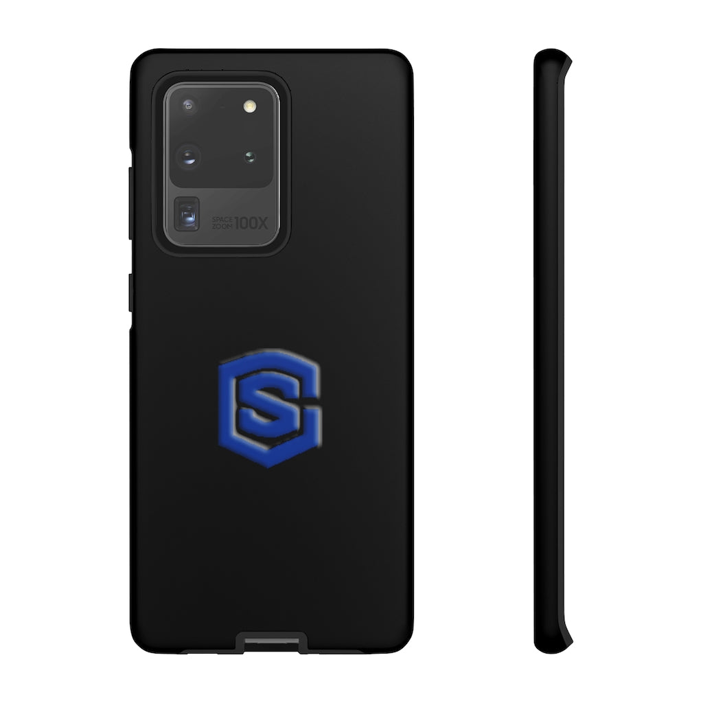 Black Tough Cases Blue Logo