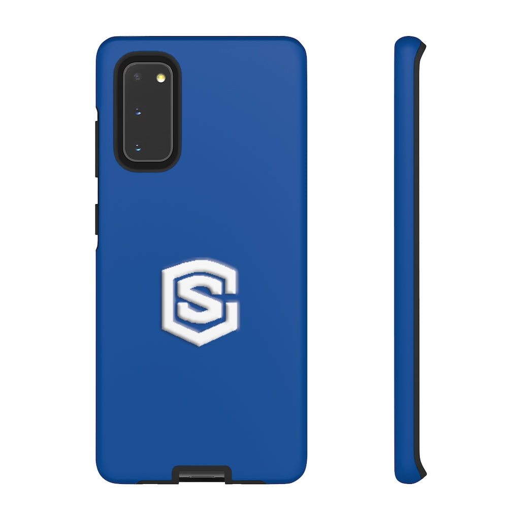 Blue Tough Cases White Logo
