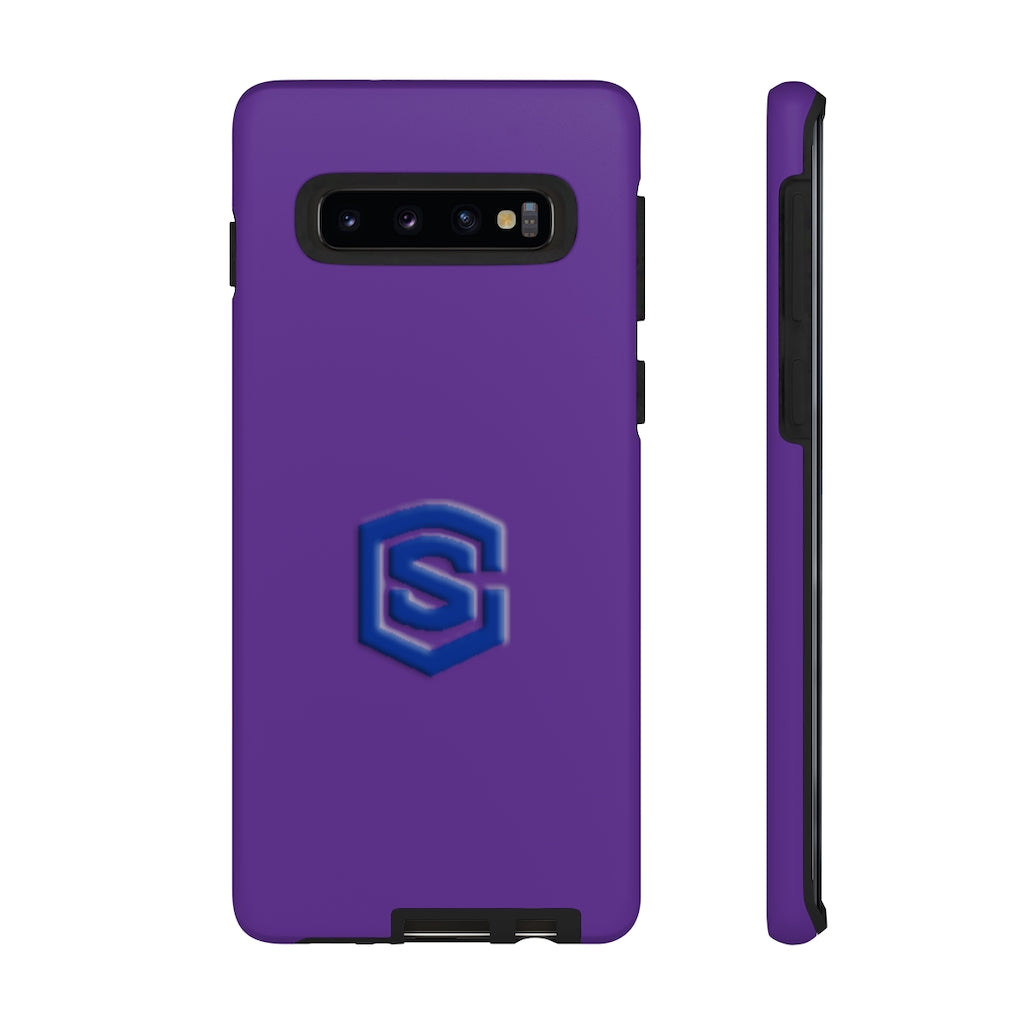 Purple Tough Cases Blue Logo