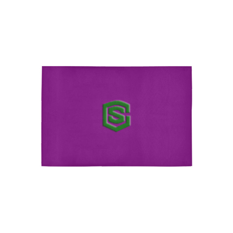 Purple Doormat 24" x 16" (Sponge Material) with Green Logo Doormat 24" x 16" (Sponge Material)