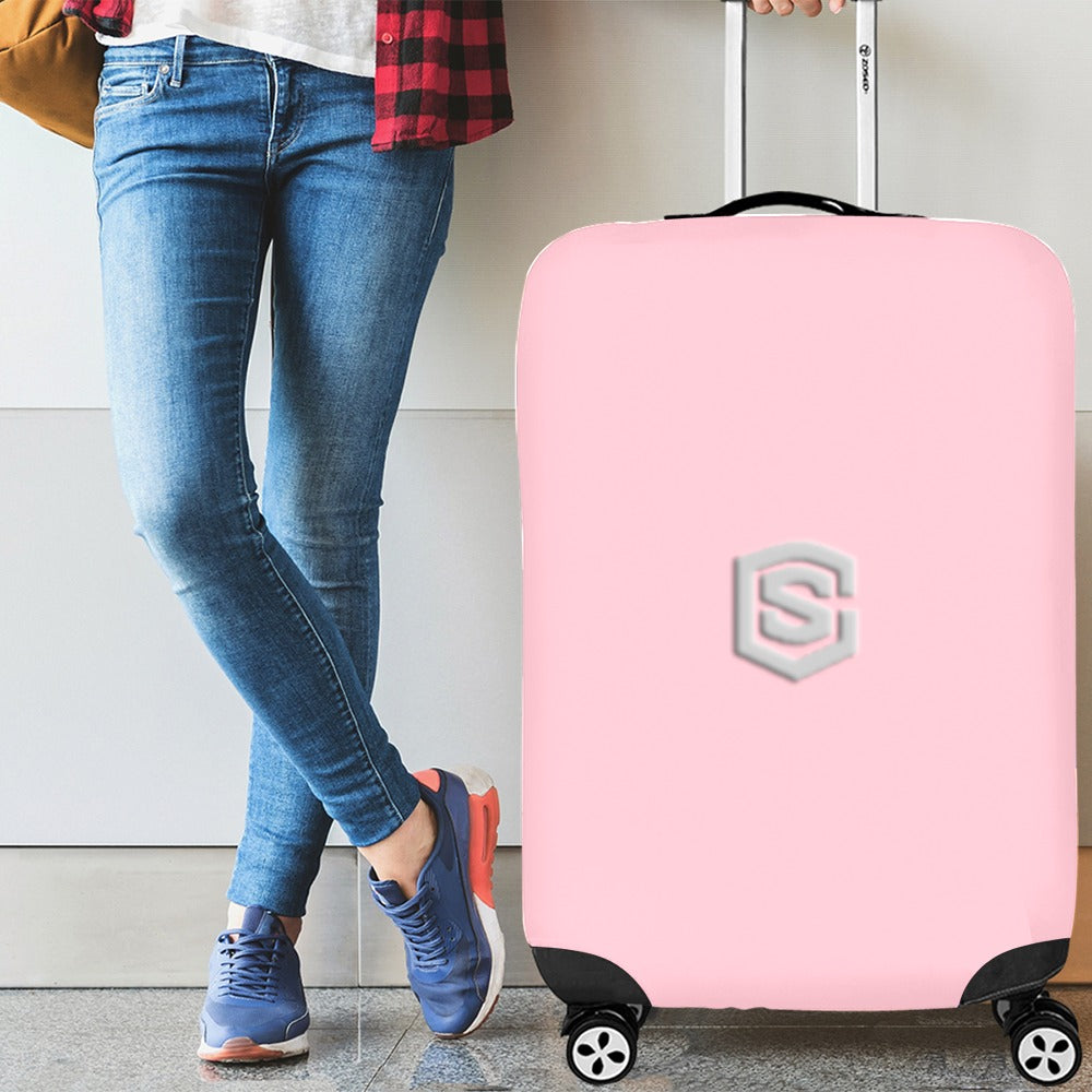 PINK LUGGAGE COVER WITH PINK  LOGO Luggage Cover (Large Size) (26"-28")