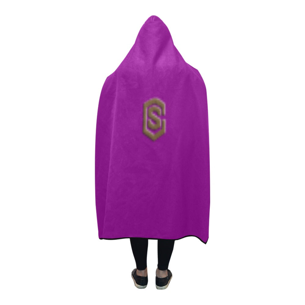 Purple Hooded Blanket 80"x56" with Brown Logo Hooded Blanket 80"x56"