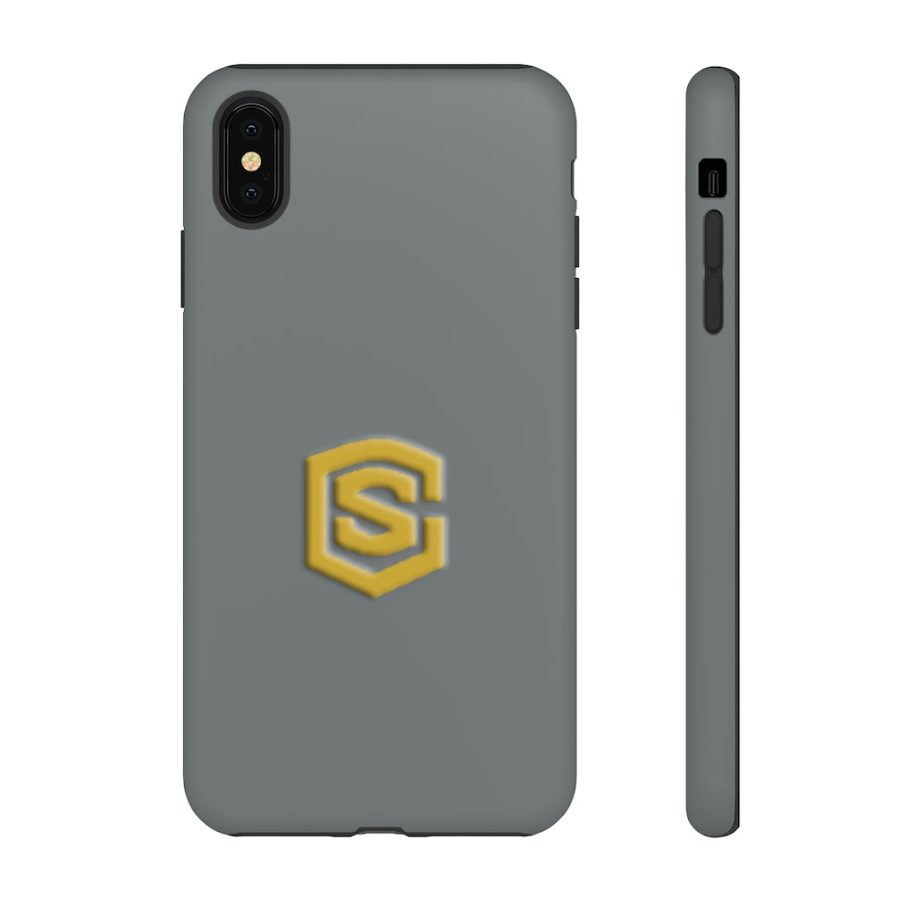 Grey Tough Cases Gold Logo