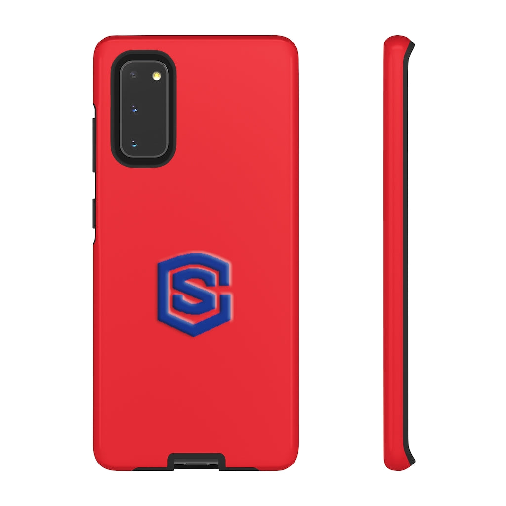 Red Tough Cases Blue Logo