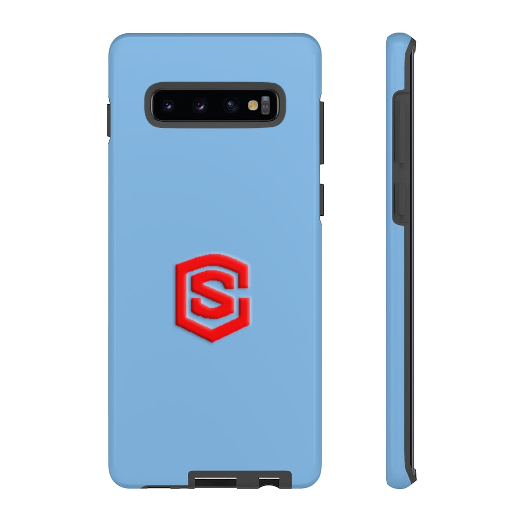 Blue Tough Cases Red Logo