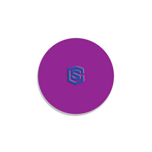 Purple Round Coaster with Blue Logo Round Coaster