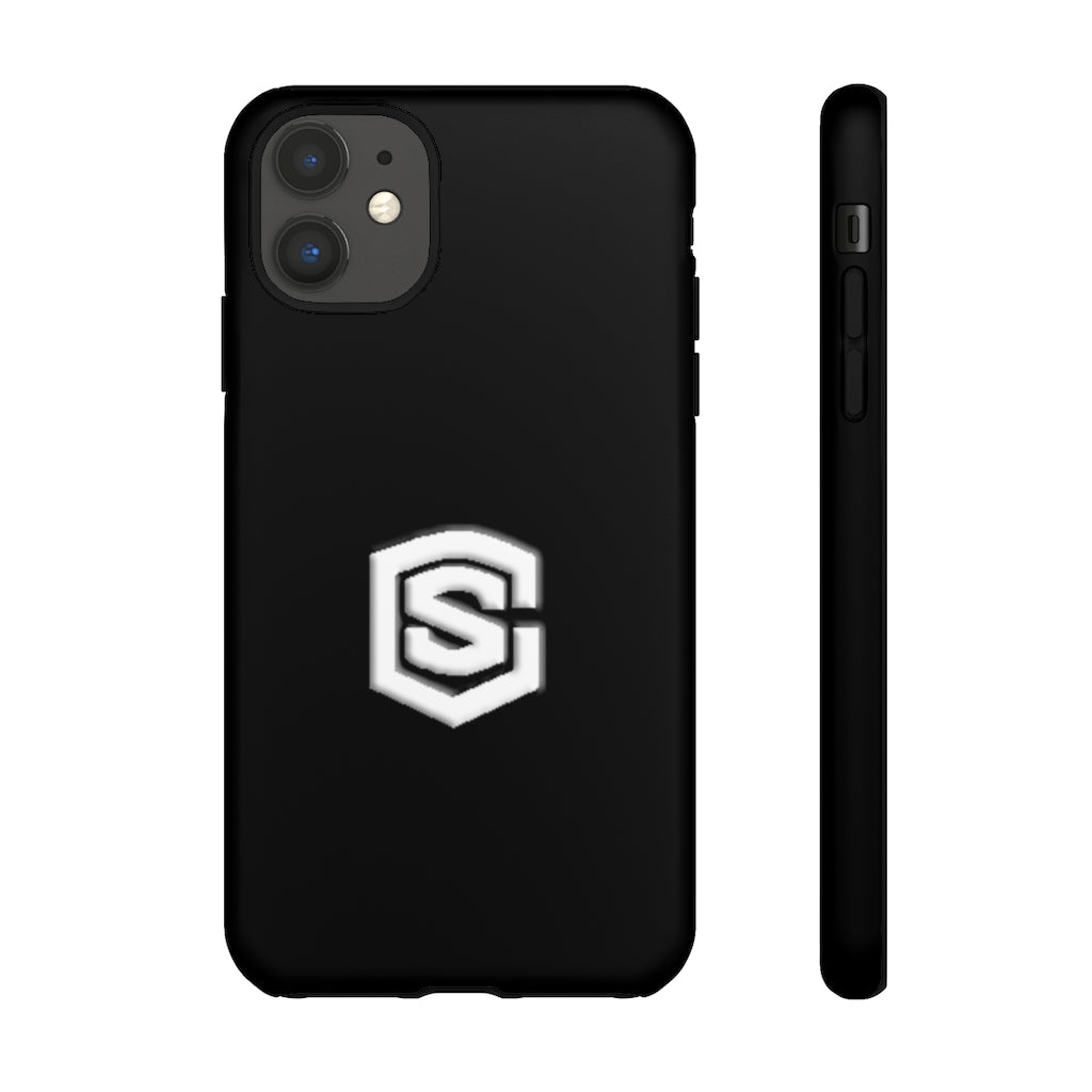 Black Tough Cases White Logo