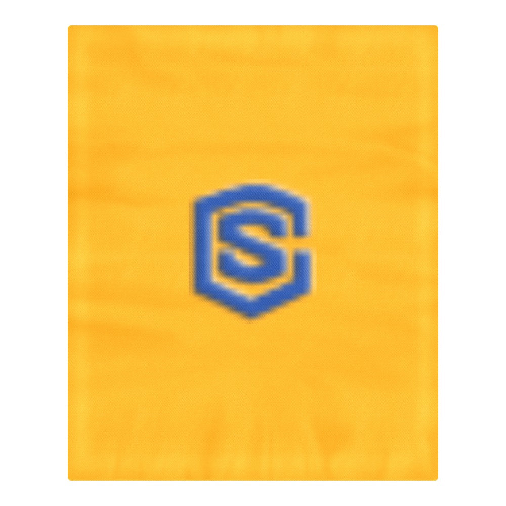 Orange 3-Piece Bedding Set (1 Duvet Cover 86"x70"; 2 Pillowcases 20"x30")(One Side) wtih Blue Logo 3-Piece Bedding Set (1 Duvet Cover 86"x70"; 2 Pillowcases 20"x30")(One Side)