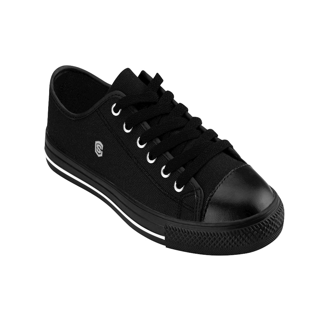 Black Men's Sneakers - silver logo