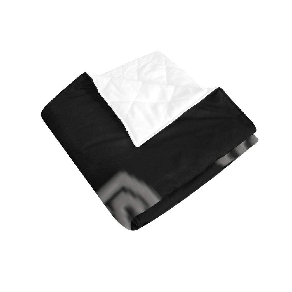 Black Quilt with Gray Logo Custom Quilt  70" x 80"