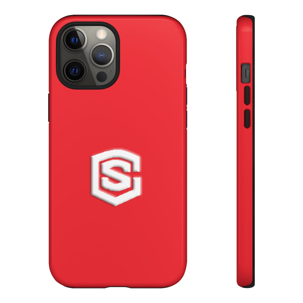 Red Tough Cases White Logo