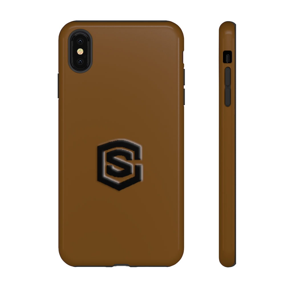 Brown Tough Cases Black Logo