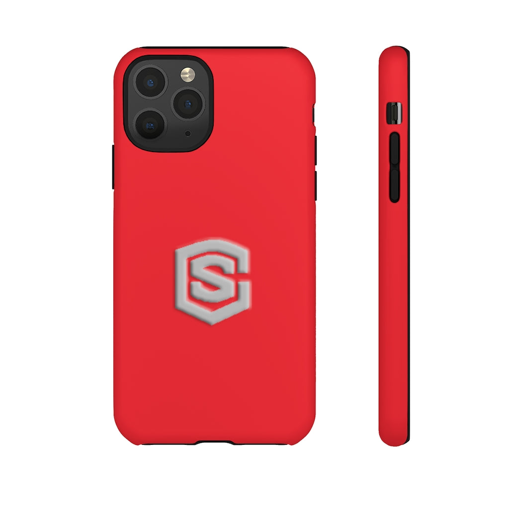 Red Tough Cases Silver Logo